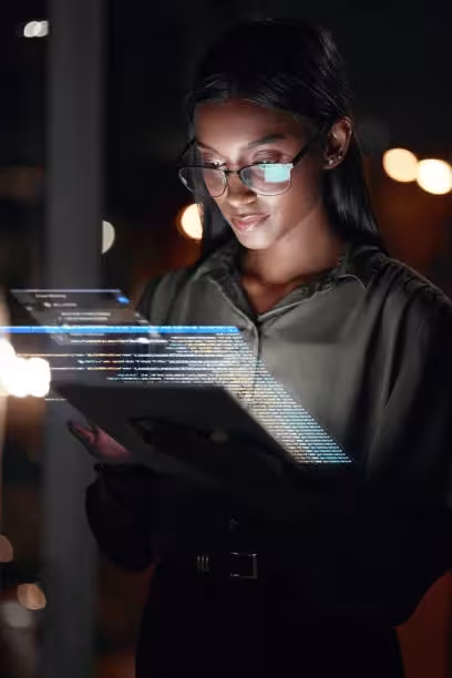 Consultation de données sur une tablette